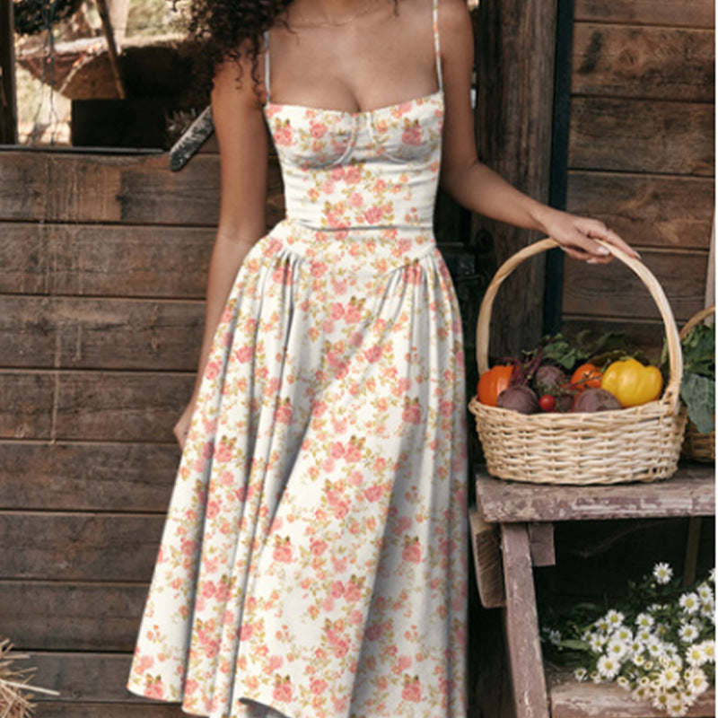 French Elegant Vintage Dopamine-Inspired Style Slip Dress