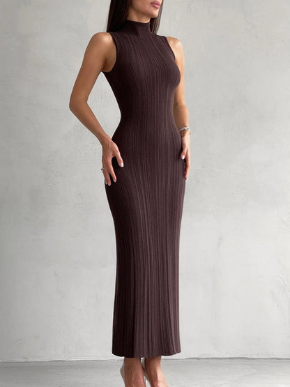 Turtleneck Knit Maxi Dress