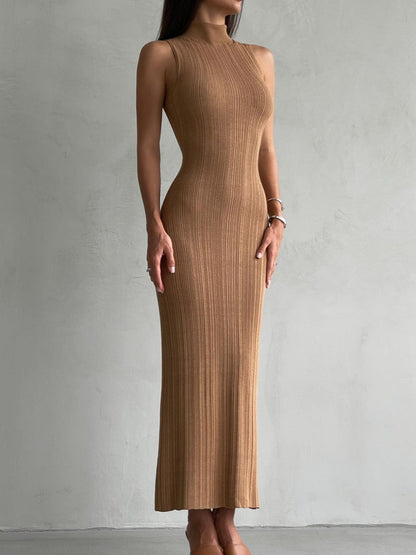 Turtleneck Knit Maxi Dress