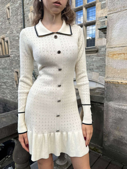 Single Button Knit Dress