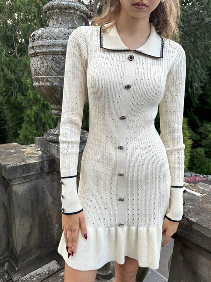 Single Button Knit Dress