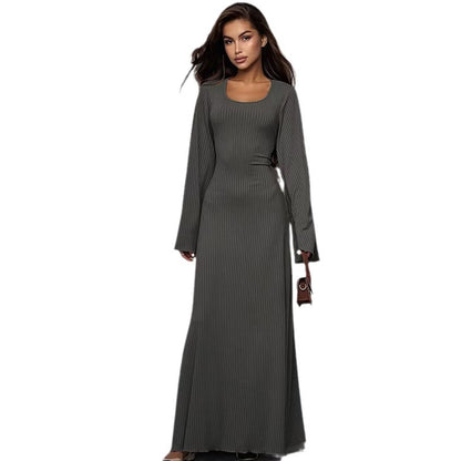 Fashion Loose Tie-Back Long Sleeve Dress