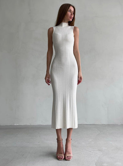 Turtleneck Knit Maxi Dress