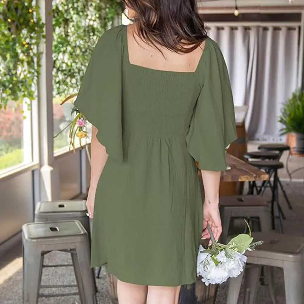 2024 V-Neck Casual Midi Dress