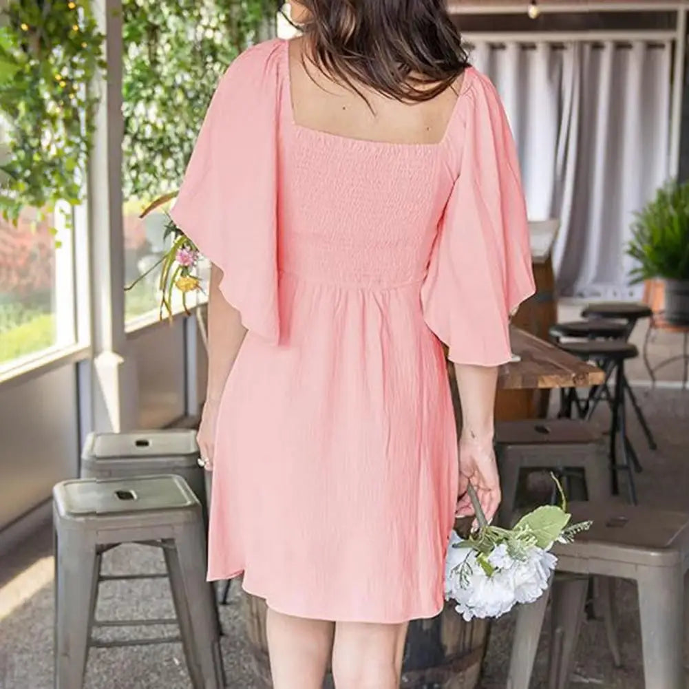 2024 V-Neck Casual Midi Dress